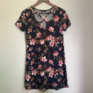 Eclipse women’s casual summer dress/top short sleeve floral size XS